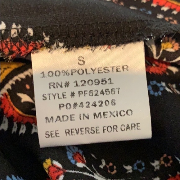 Pink Rose black printed sleeveless top - Picture 8 of 11